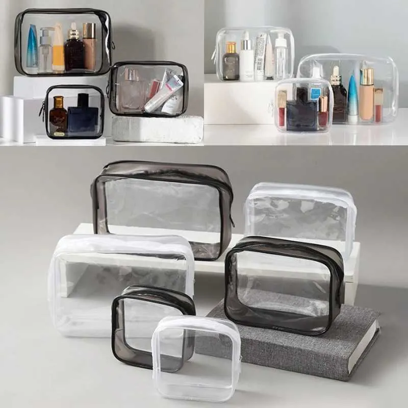 1Pc Moda Trasparente Viaggio Portatile Mini Lavanderia Storage Donna Cerniera Organizzatore Borsa per il Trucco Y241023_voghion.com