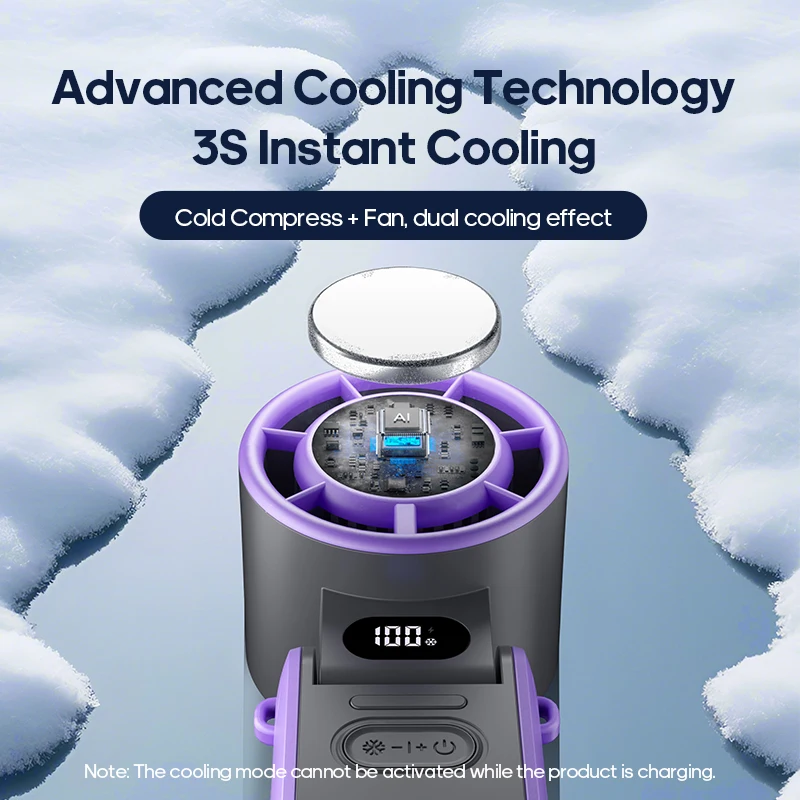 Portable Handheld Fan High Speed Rechargeable Air Cooling Turbo_voghion.com