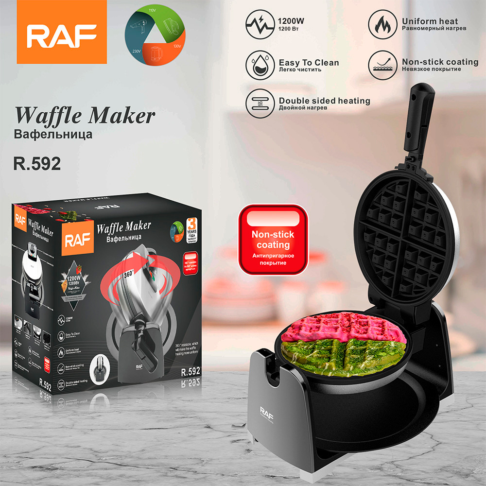 RAF Haushalt Doppelseitige Heizung Sand Multifunktionale Waffel Frühstück Maschine, Toasten Brot_voghion.com