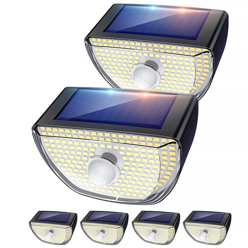 Wysokiej mocy IP65 Wodoodporny Zewnętrzny 3 Tryby Bezprzewodowy Szeroki Kąt 200LED Solar Czujnik Ruchu Światło Do Ogrodowych Dekoracji Bożonarodzeniowych_voghion.com