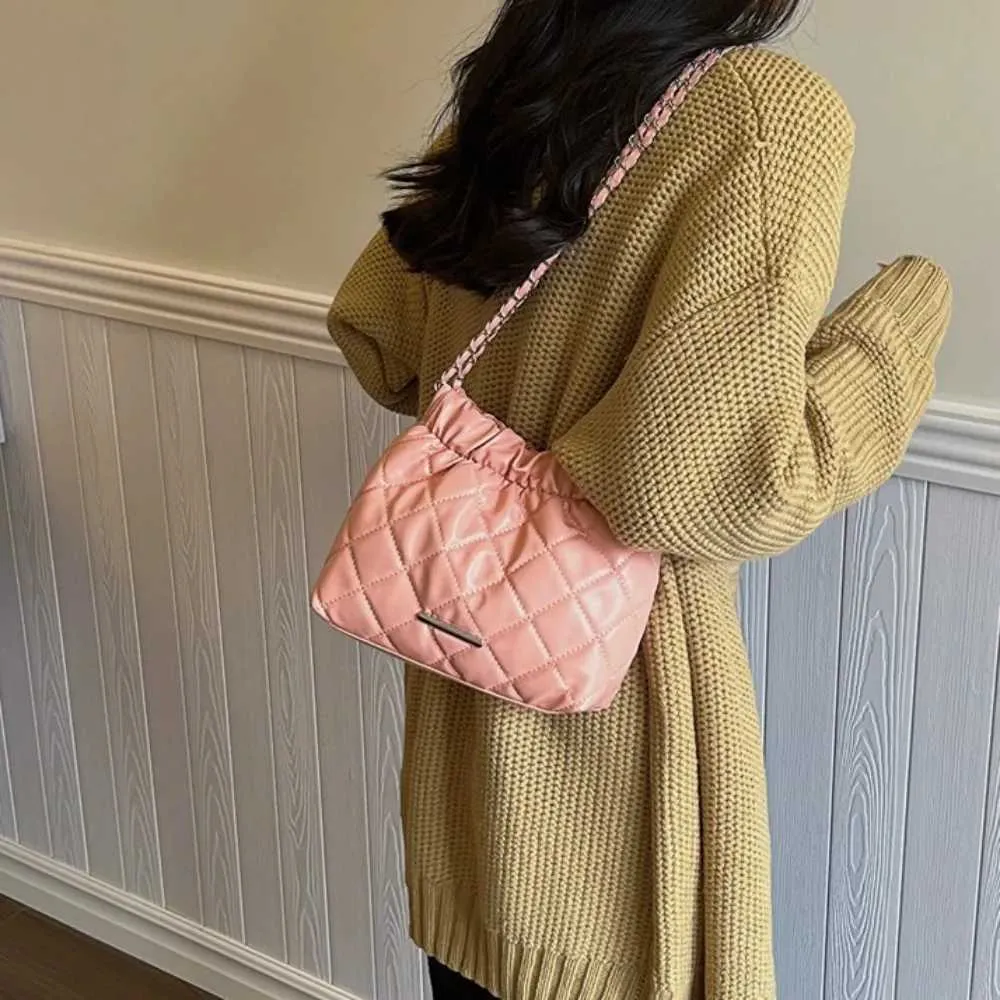 Bucket Bag Crossbody Bag Shoulder Bag Pu Leather Plaid Design_voghion.com