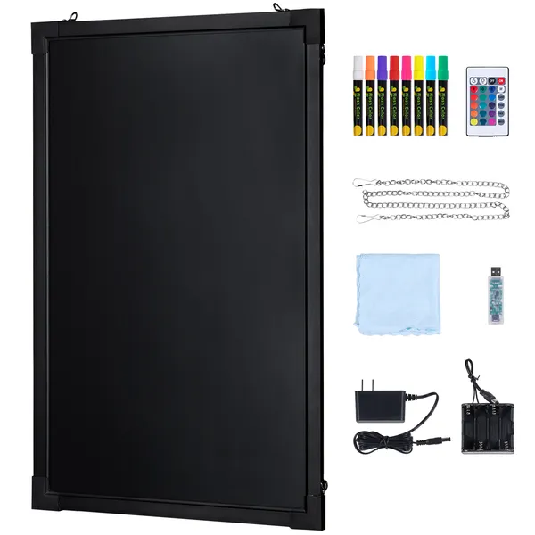 Led Message Board Illuminated Erasable Neon Chalkboard Menu Sign_voghion.com