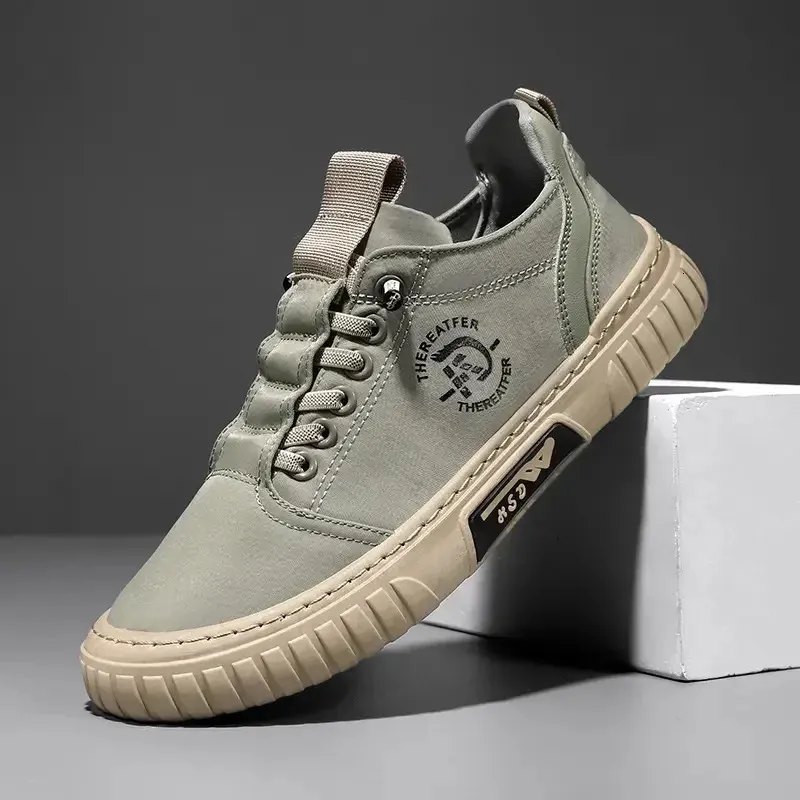 Baskets noires décontractées et respirantes pour hommes, chaussures de conduite, de marche, de tennis, de skate, plates, Zapatillas Hombre 240617_voghion.com