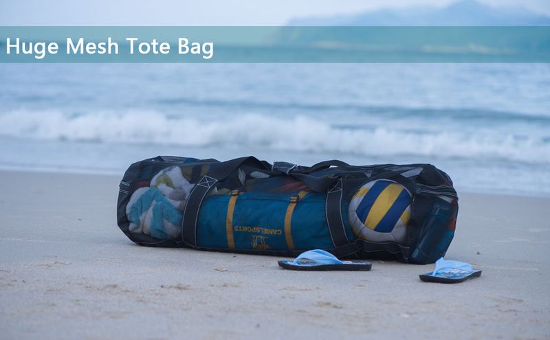 geantă de voiaj mare din plasă pentru scufundări cu buzunar cu fermoar, geantă impermeabilă pentru echipament de snorkeling_voghion.com
