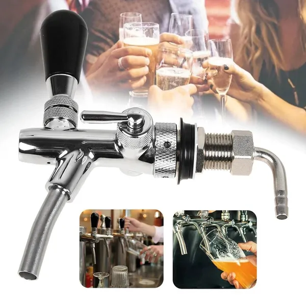 Verchromter, verstellbarer Bierhahn für Zapfanlagen_voghion.com