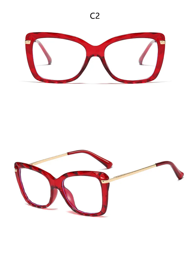 Sunglasses Female Reading Magnifying Glasses Transparent Square Frame Brand Designer Computer Anti-fatigue Presbyopia_voghion.com