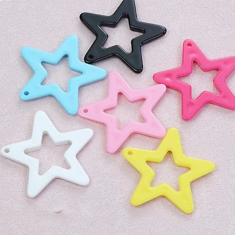 Anhänger Halsketten 10 stücke Stern Charme Komponente Candy Farbe Für DIY Keychain Neckchain Handwerk_voghion.com