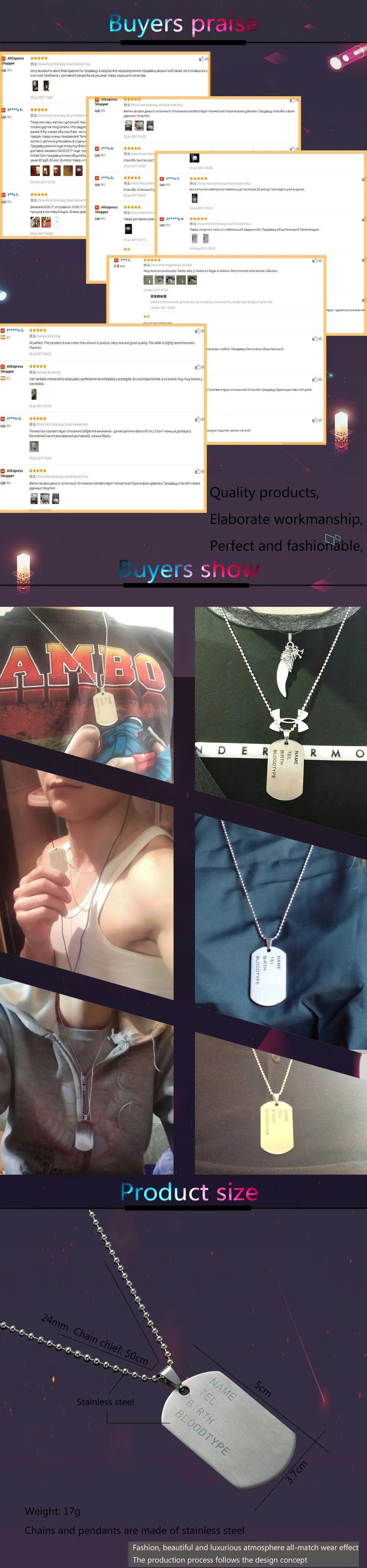 Colliers pendentifs militaires tactiques de l'armée, étiquettes d'identification de nom, cartes pour hommes, collier et pendentifs en acier inoxydable, porte-clés tendance pour hommes_voghion.com