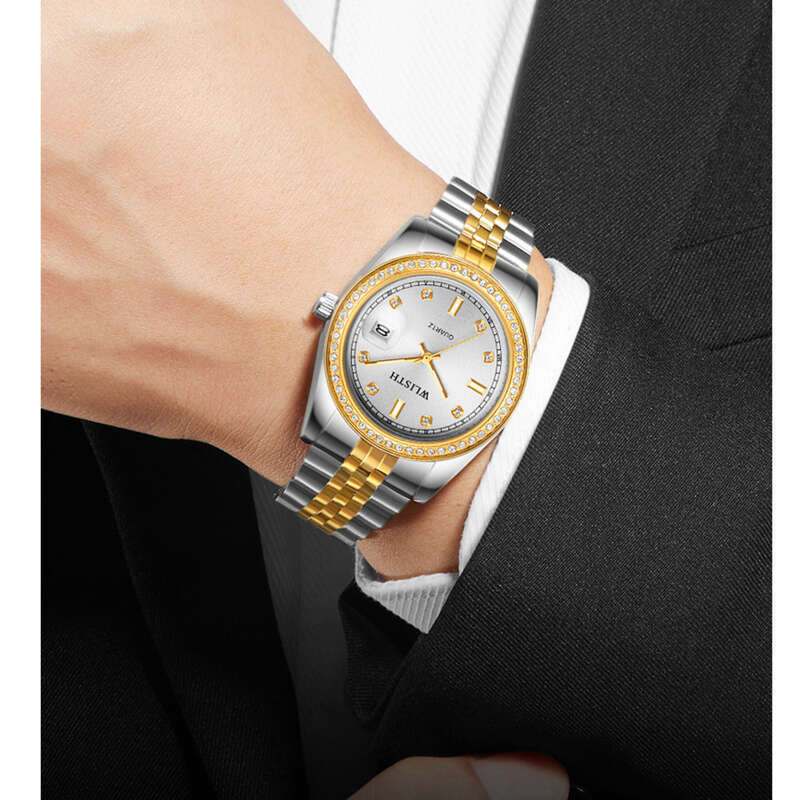 Quartz Watch For Men Stainless Steel Waterproof Luminous Hands_voghion.com