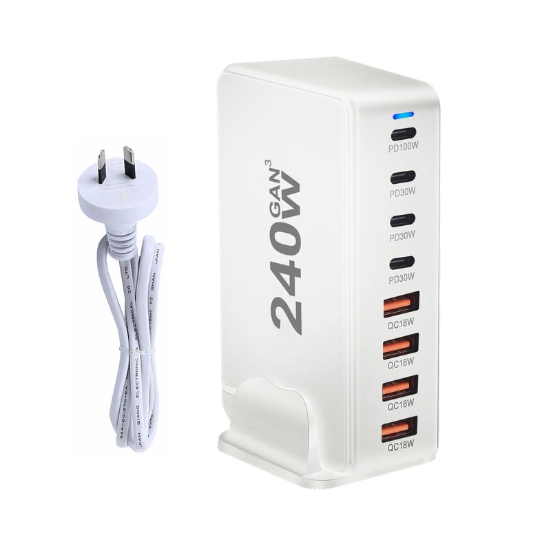 Încărcător de birou multifuncțional de mare putere, 240W GaN Multiport 268WPD, nou_voghion.com