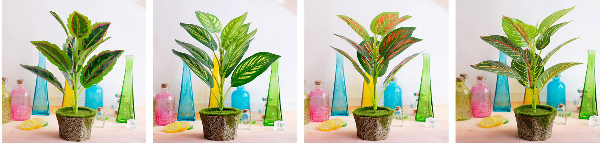 Simulare de gladiole, simulare de flori și plante verzi, simulare de pereți de plante, flori artificiale de nuntă și materiale pentru decorare_voghion.com