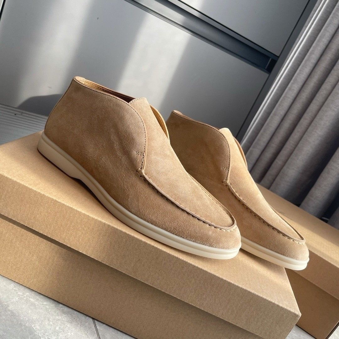 SHLIANG Donna-in Suede Leather Moccasins For Men Women Classic Slip On Shoes Brand Design Quality Plus Size Couple Flats Rubber Sole Y0268