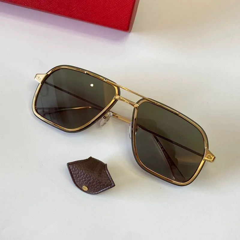 Lunettes de soleil de marque Lunettes de soleil polarisées classiques de créateur Lunettes de soleil pilote pour hommes et femmes UV400 Lunettes de soleil en métal et cuir_voghion.com