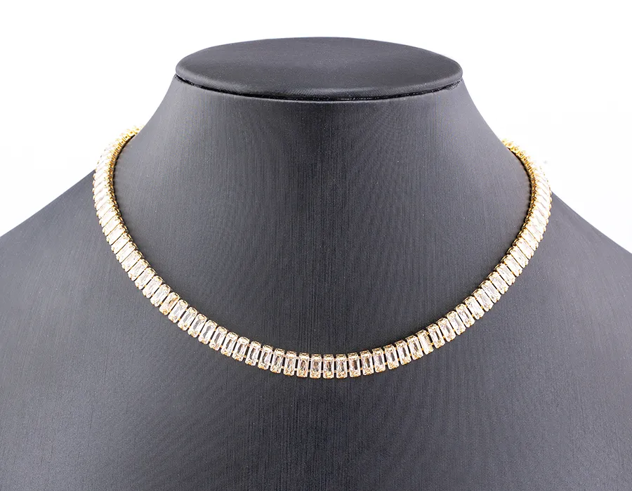 Cubic Zirconia Collar Necklace Bohemian Style Adjustable Chain_voghion.com