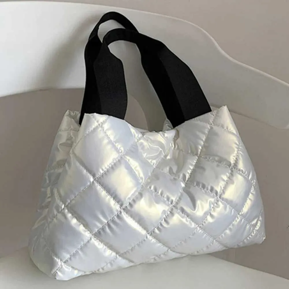 Gesteppte Damen Tote Tasche, Große Wattierte Umhängetasche Für Damen_voghion.com