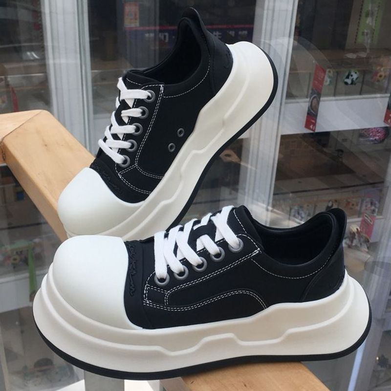 Daha Fazla ve Daha Şık Big Head 2024 yeni echte Leder Denim ürünleri Günlük Sporlar için Sohle Schuhe_voghion.com