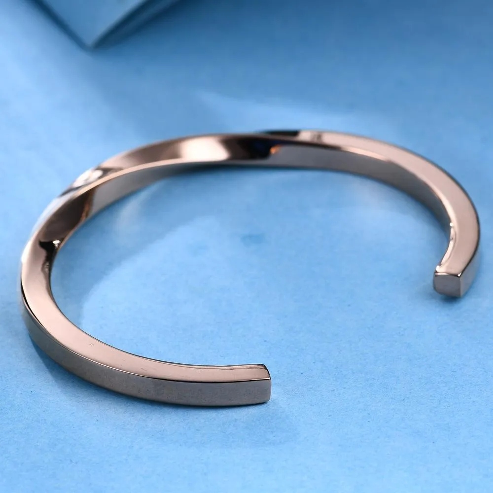 4 Farben Neue echte vergoldete Twist Titan Edelstahl Damen Manschette Armreif Armband Armreifen Schmuck Geschenke für_voghion.com