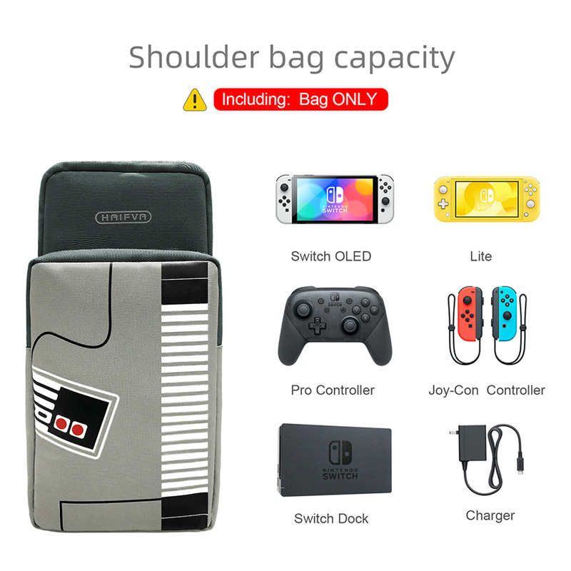 Per Nintendo Switch Borsa a tracolla portatile con maniglia Borsa da viaggio Borsa da petto impermeabile di grande capacità Accessori per giochi_voghion.com
