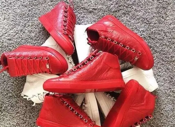 Hoogwaardige merk Arena Casual schoenen High-Top Sneaker Heren Flat Wrinkle Leather Trainer Party schoen Heren Sport Runner_voghion.com