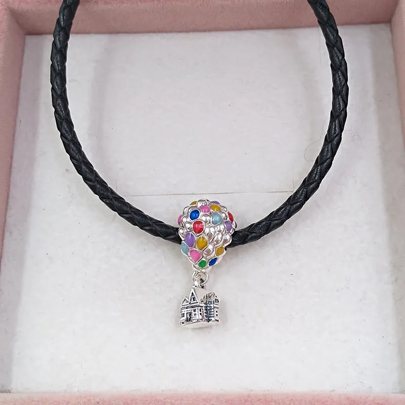 Chaînes de pendentif en argent sterling pour kit de fabrication de bijoux Disny Up House & Balloons Charm collier de perles bracelets bracelets femmes hommes convient_voghion.com
