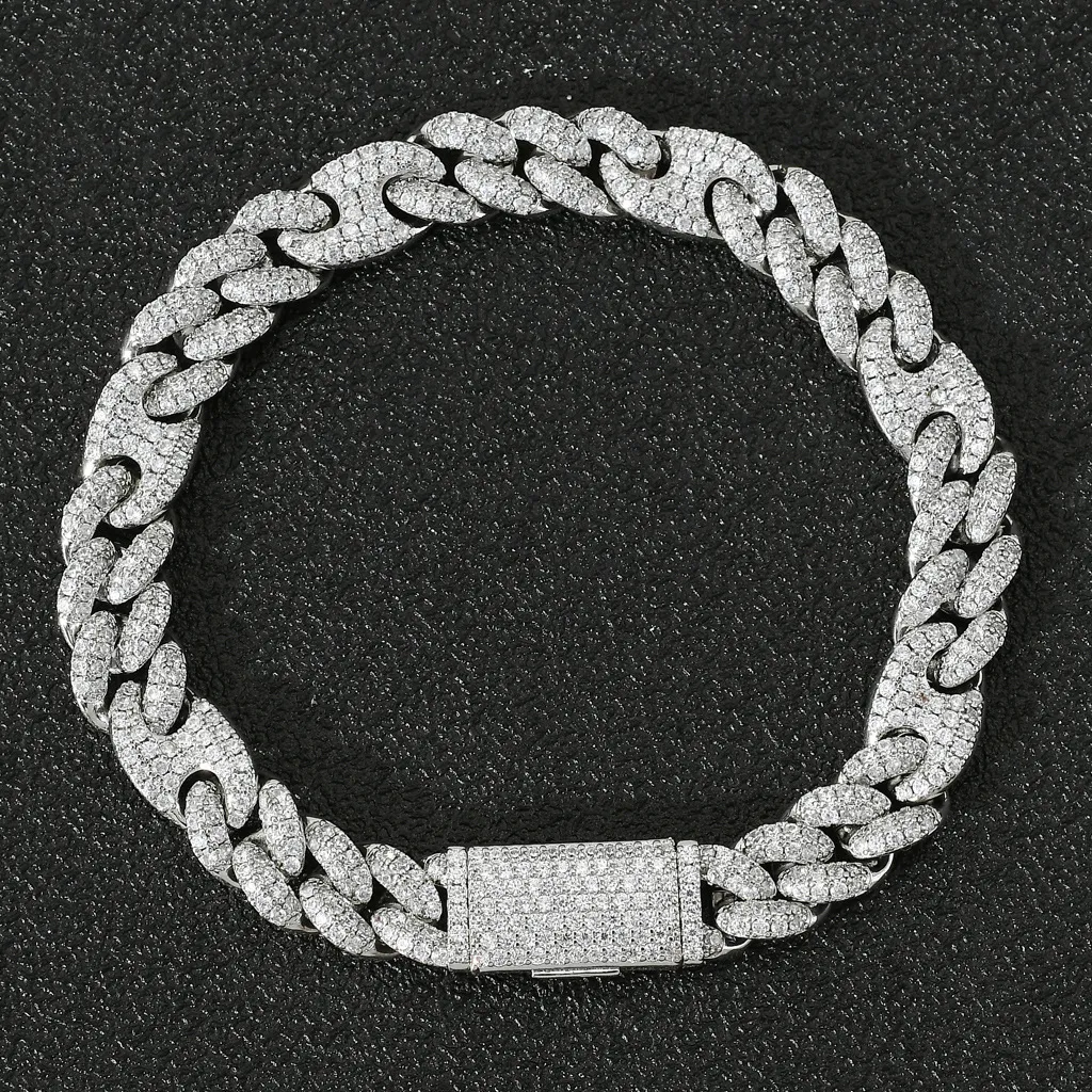 Mossan Diamond Miami 10 mm breiter Pig Nose Trend-BH mit Mikroeinlage aus Zirkonia, kubanische Kette für männliche und weibliche Rapper, Hip Hop_voghion.com
