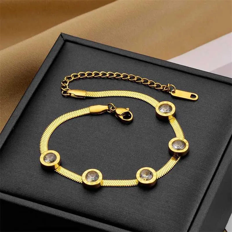 Bangle MEYRROYU 316 Stainless Steel Gold Color Love Charm Multilayer Bracelets Bangles for Women Femme Wedding New_voghion.com