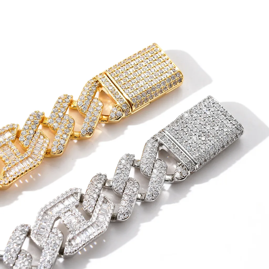 Mossan Diamond Miami 10 mm breiter Pig Nose Trend-BH mit Mikroeinlage aus Zirkonia, kubanische Kette für männliche und weibliche Rapper, Hip Hop_voghion.com
