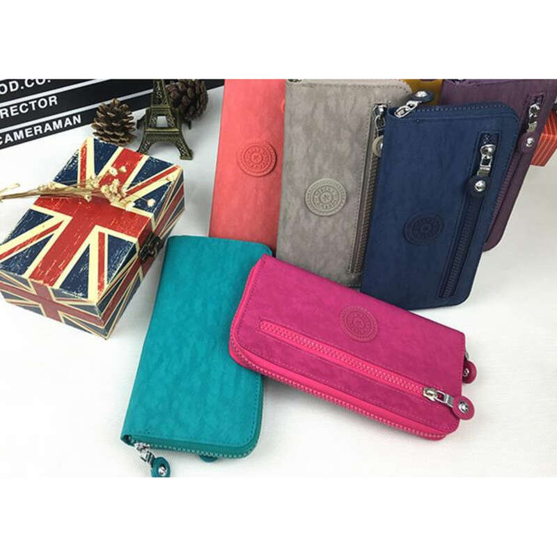 Damentasche aus Nylon-Oxford-Stoff, einfach, leicht, lang, mit einem Reißverschluss, Kartenetui mit mehreren Fächern, Geldbörse_voghion.com
