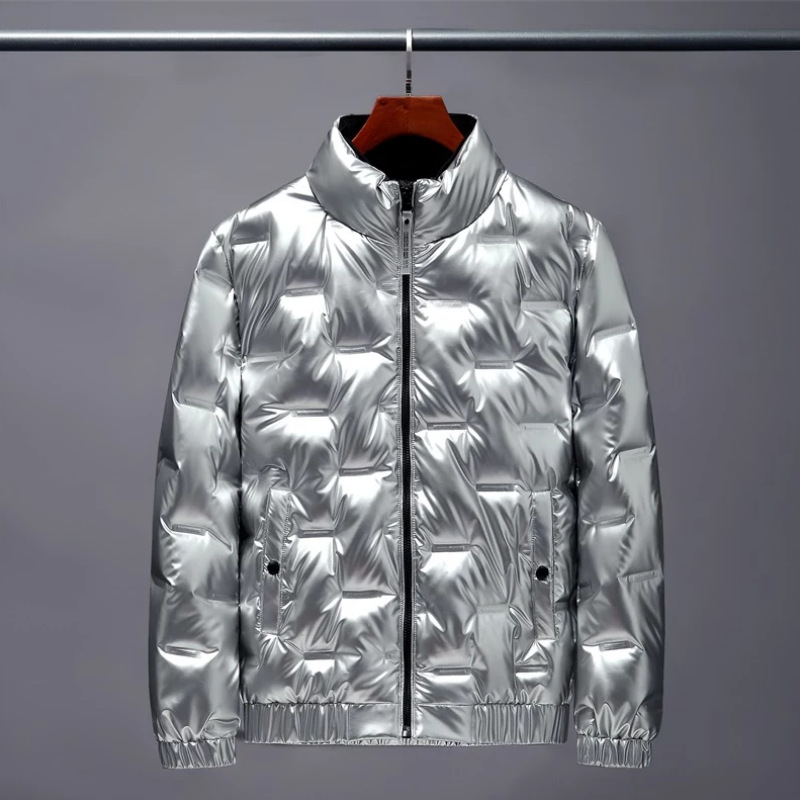 Vêtements pour hommes nouveau style coréen col montant lavage gratuit mince blanc canard coton hiver hommes veste hommes