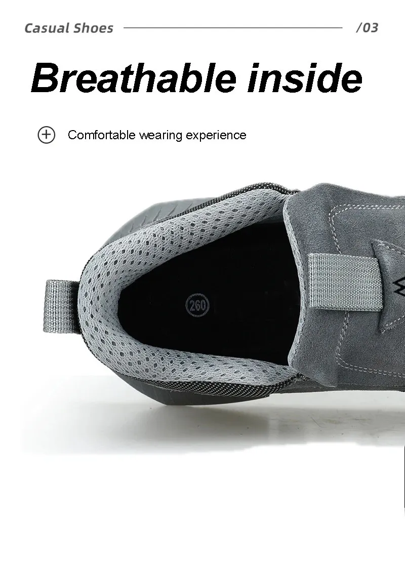 Chaussures de sécurité pour hommes avec perforations et semelles en acier renforcées, légères et antidérapantes, bottes pour hommes 250402_voghion.com