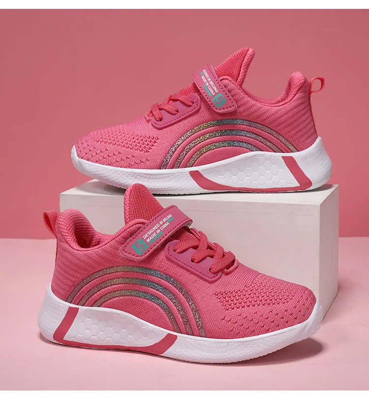 Happysteps Kinder Laufschuhe für Mädchen, Kleinkinder, atmungsaktiv, weich, rutschfest, Sportschuhe für Jugendliche, groß_voghion.com