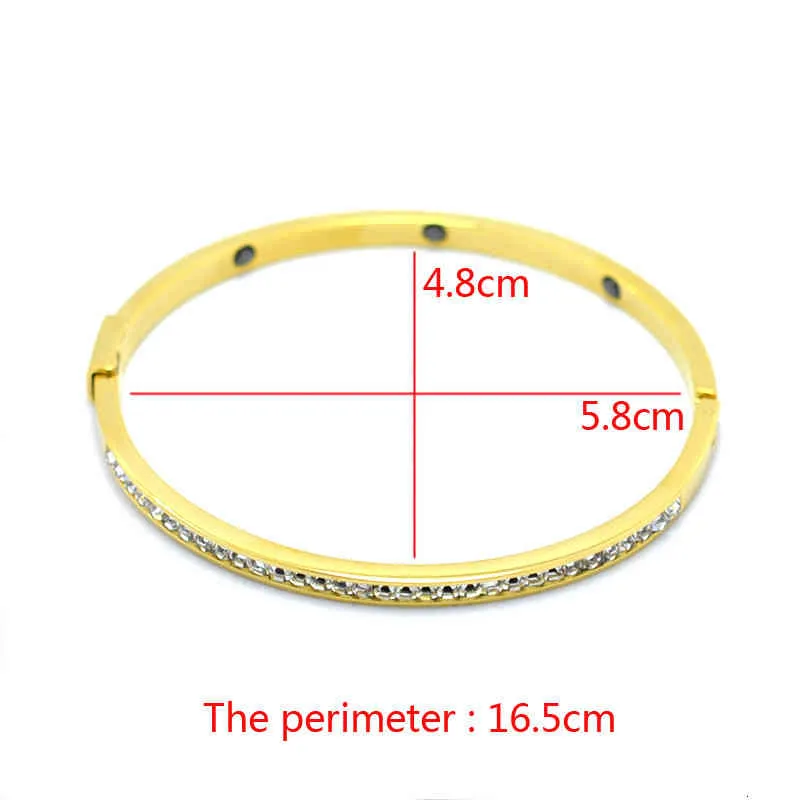 Classic Brand Thin Row Cubic Zircon Crystals Bracelets & Bangles For Women Stainless Steel Lover Pulseiras Wedding Gift_voghion.com