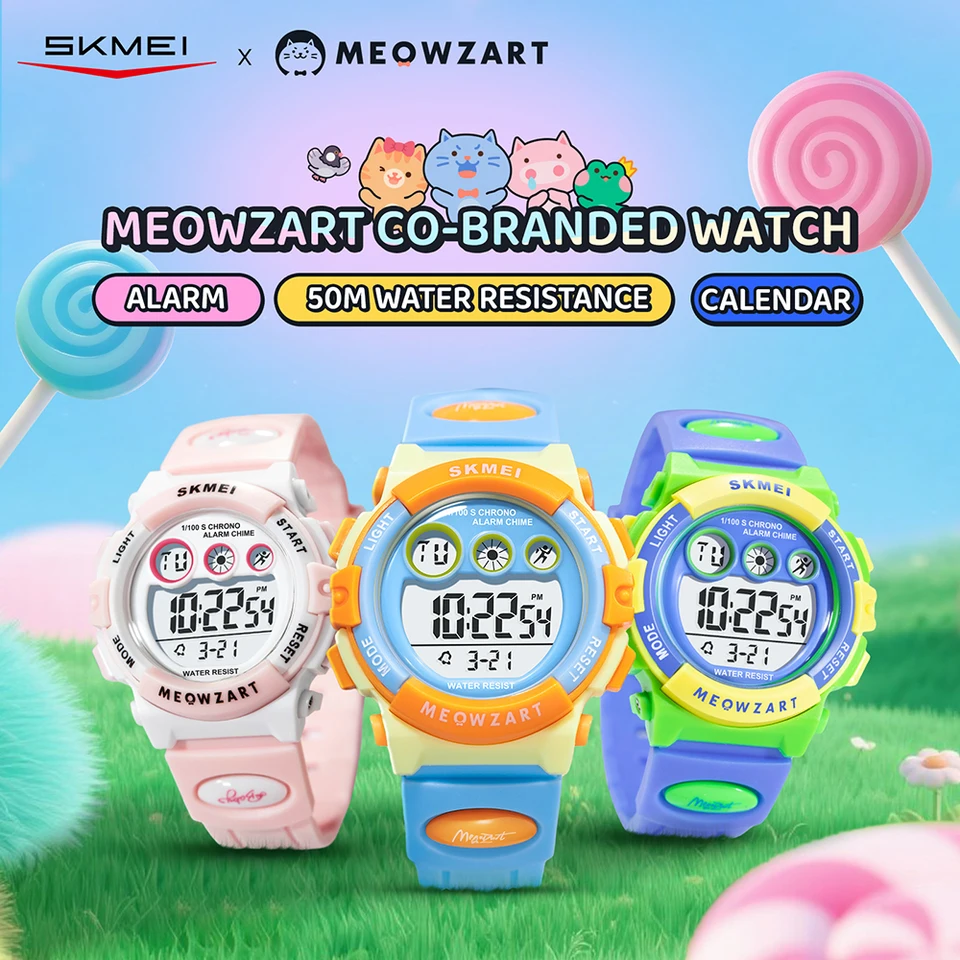Montre de sport numérique pour enfant étanche avec éclairage_voghion.com