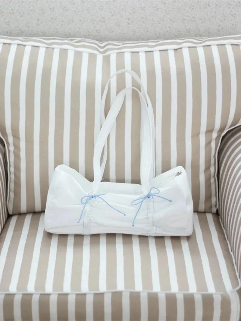 Miyagawa Borsa da donna 2024 Borsa a tracolla singola con coulisse e fiocco coreano Borsa da ascellare casual e versatile per donna_voghion.com