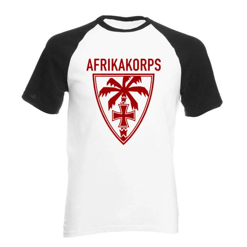 est T Shirts Férfi Maglietta Afrika Korps Palm Wehrht Deutschen Heeres Gruppe Dak raglan rövid ujjú póló 210706_voghion.com