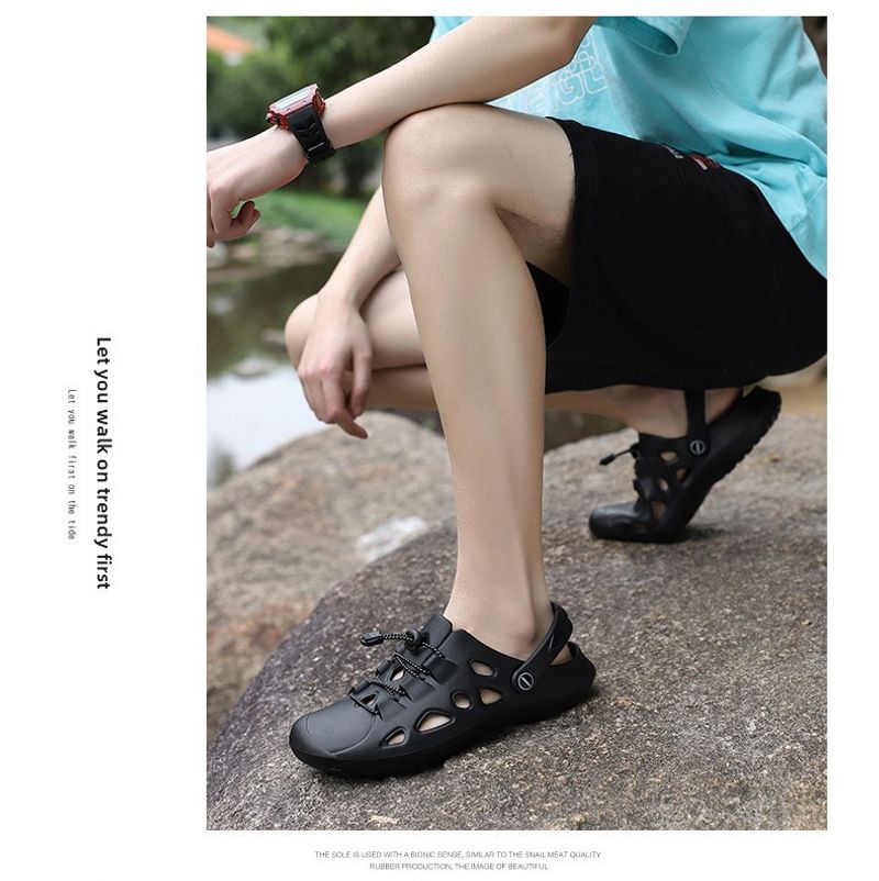 2023 new lace-up EVA outdoor hole soft trend summer beach shoes spot wholesale a generation of hair_voghion.com