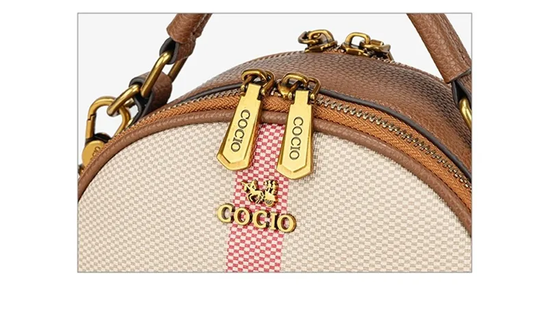 COCIO Designer Shoulder Bags New Plaid Handbag For Women In Spring And Summer Simple Casual Backpack_voghion.com