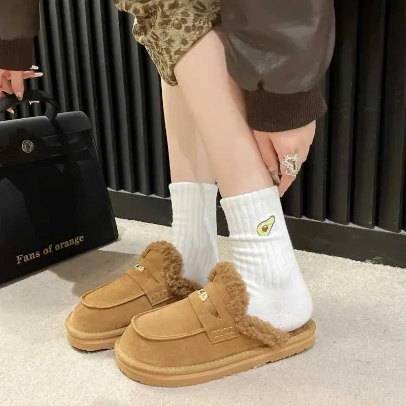 Winter Outdoor Cotton Casual Fashionable Warm Boots Comfortable and Non-slip Womens Home Slippers XW6.5_voghion.com