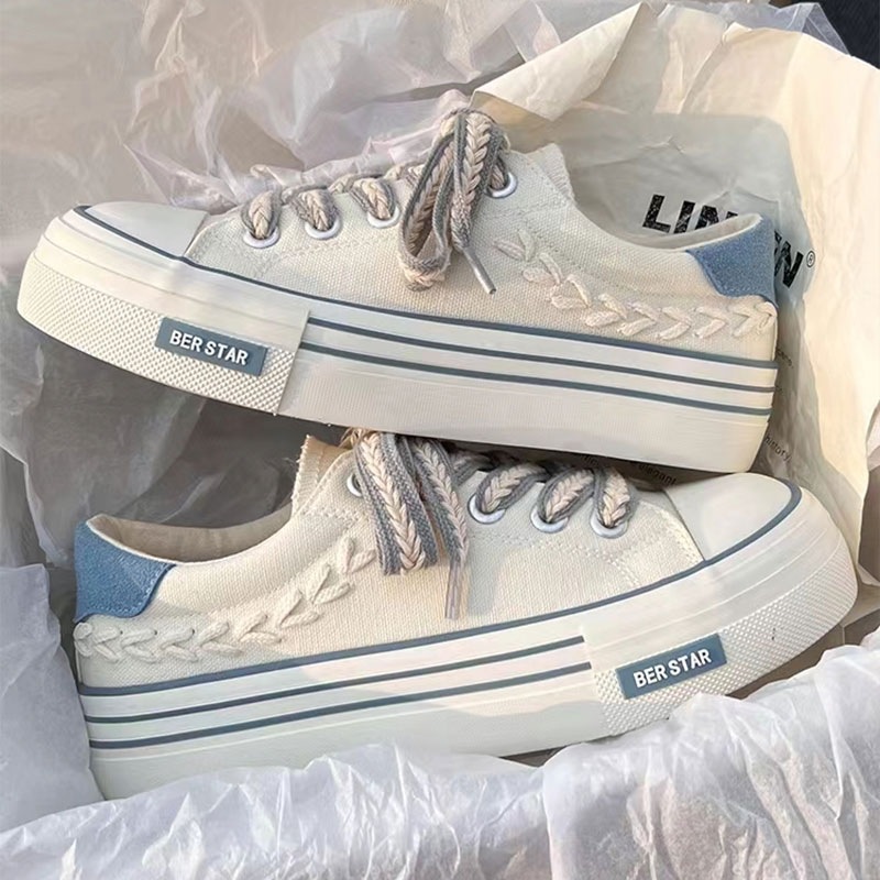 Canvas Damenschuhe, Ins Wind Tide Studentinnenschuhe, Herbst und Sommer Hunderte von Nischendesign Mode Vielseitig_voghion.com