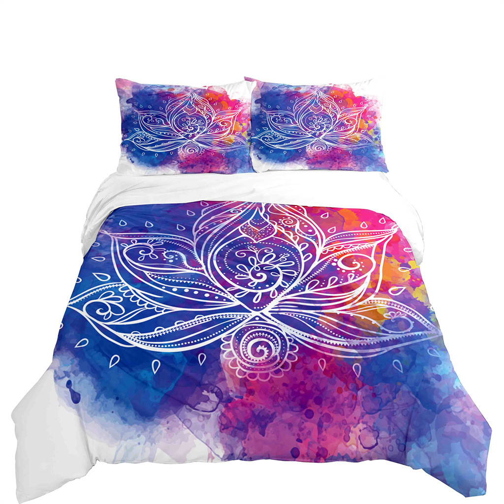 Set di tre tessili per la casa mandala di alta qualità, set di biancheria da letto in quattro pezzi_voghion.com