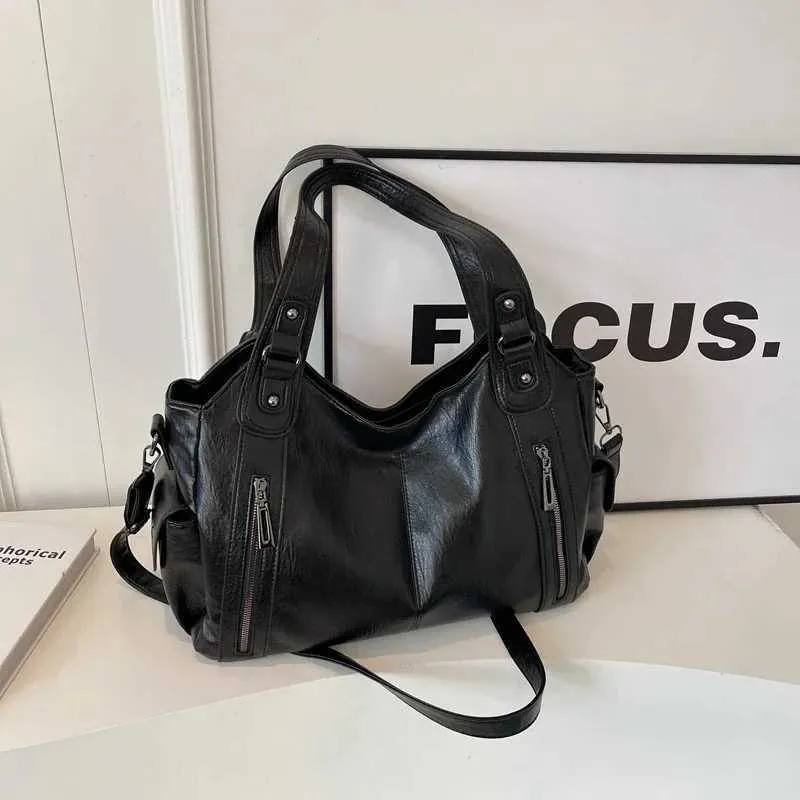 Sacs à bandoulière à compartiment intérieur souple 2024 de haute qualité aux couleurs contrastées pour femmes Mode Fermeture éclair Pu Femmes_voghion.com
