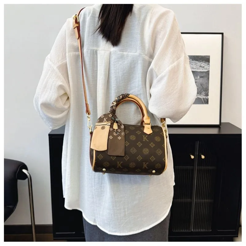 Designer Free Shipping 2025 New Fashionable Temperament Boston High-end Printed Shoulder Crossbody Bag For Womens_voghion.com