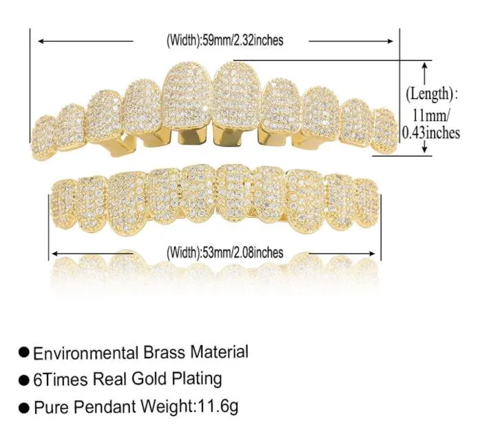 Grillz Dental Griglie Personalizzazione Esclusiva Moissanite Denti Ghiacciati Hop Sier Apparecchi Decorativi Dia Reale Bg Dente Per_voghion.com