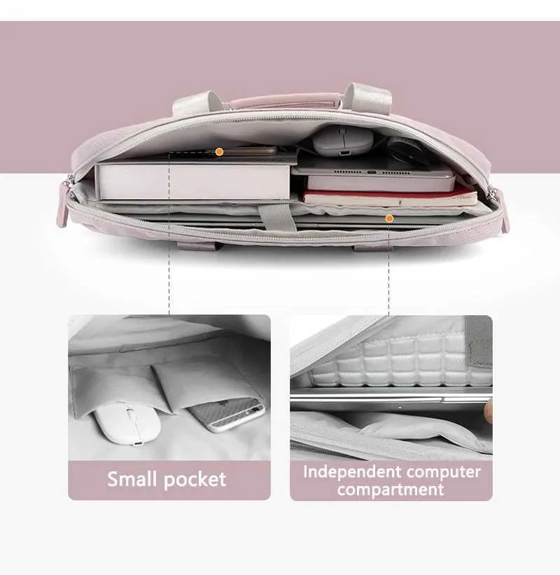 Borsa per laptop da donna, impermeabile, per notebook e-book, borsa per computer, tracolla singola, valigetta per tablet e PC, custodia per gadget_voghion.com