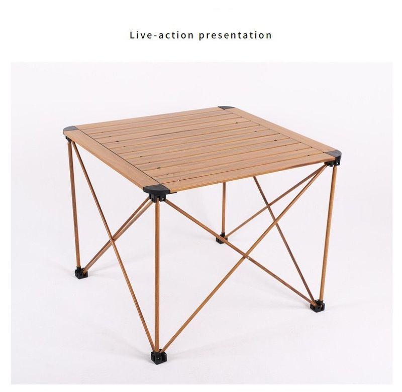 Outdoor folding portable and chair picnic small Chicken rolls table aluminum alloy camping equipment supplies_voghion.com