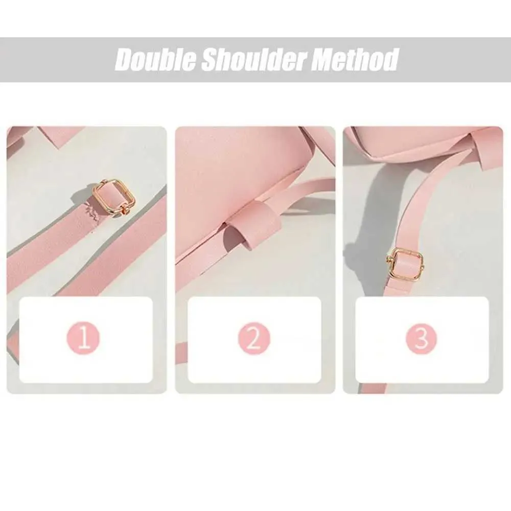 Kleiner Damen Mini Rucksack Aus Pu Leder Mit Schleife Detail_voghion.com