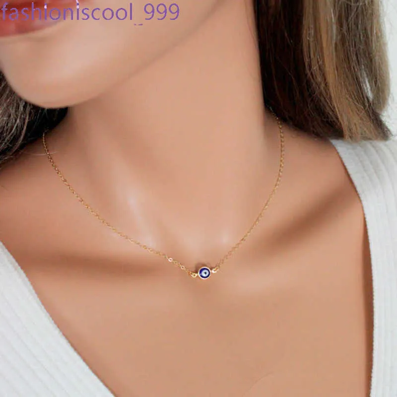 Fashion Blue Evil Eye Pendant Necklace For Women