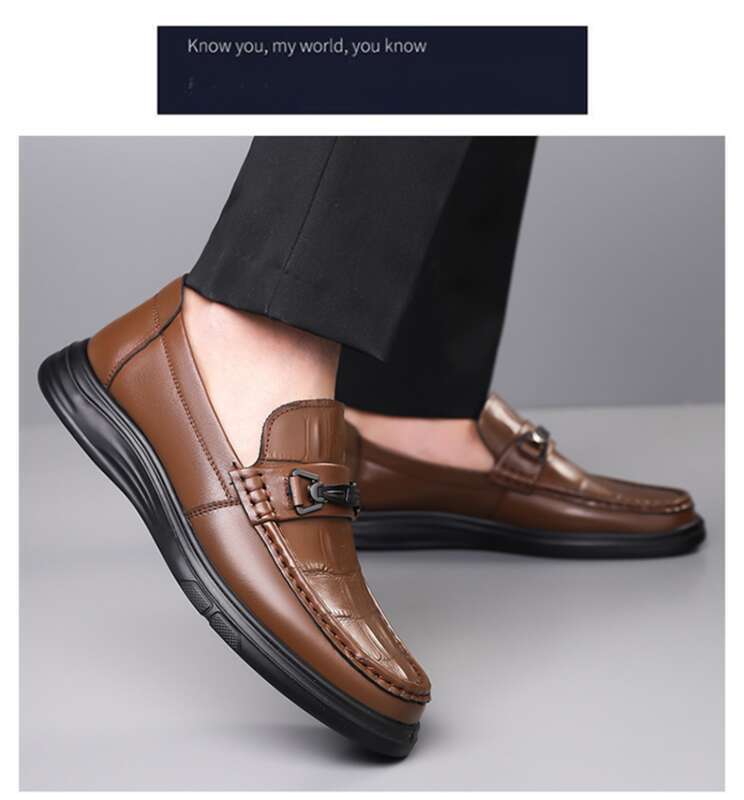 Lederschuhe Herren Loafer Schuhe Hochwertige Slip-On Loafer Bequeme weiche Fahrschuhe Herrenschuhe_voghion.com