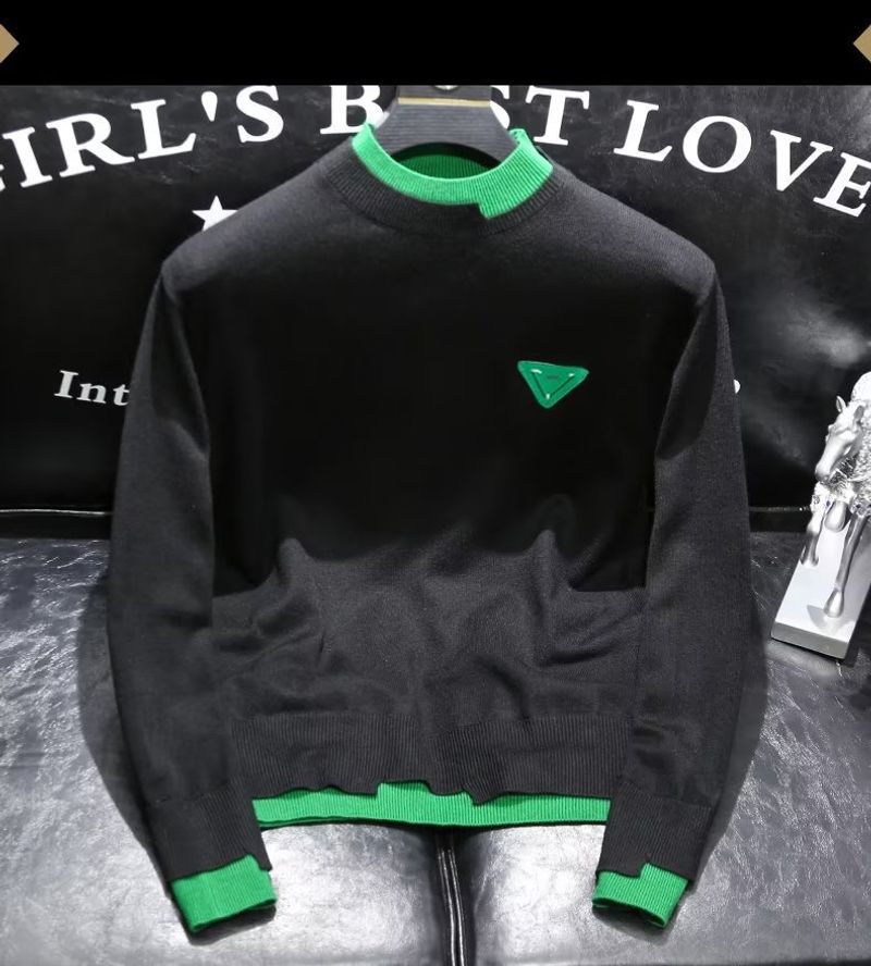 Men's Clothing 2024 autumn round neck sweater long sleeve handsome fashion personality all-match high-end niche top men_voghion.com