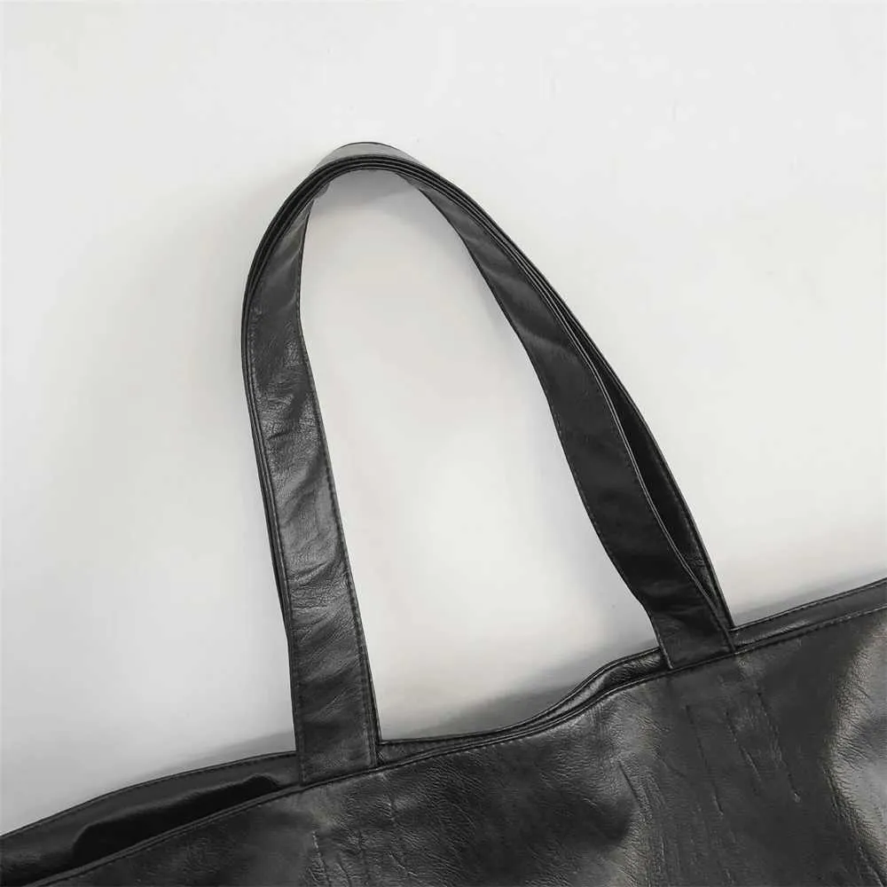 Oversized Tote Bag Women Lightweight Soft Leather Shoulder Bag_voghion.com